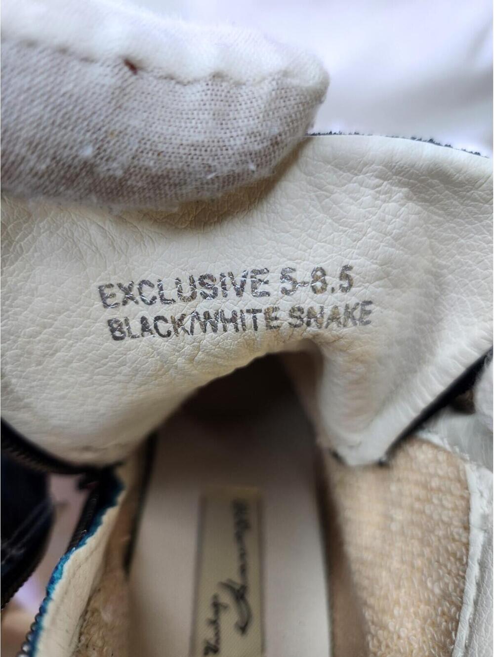 Giuseppe Zanotti Black White Snake Print Star Ankle Bootie Leather 8.5 - Picture 5 of 10